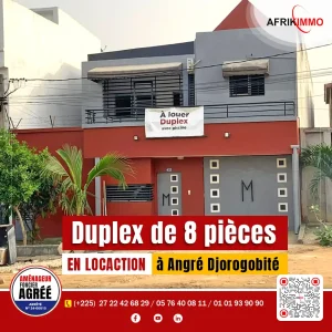 Location Duplex 8 pièces - Angré Djorogobité