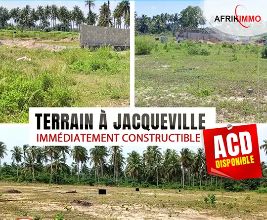 Terrain en vente à Jacqueville par Afrikimmo